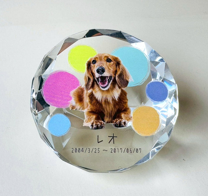 クリスタル位牌 サークルミニ（デザイン全6種）