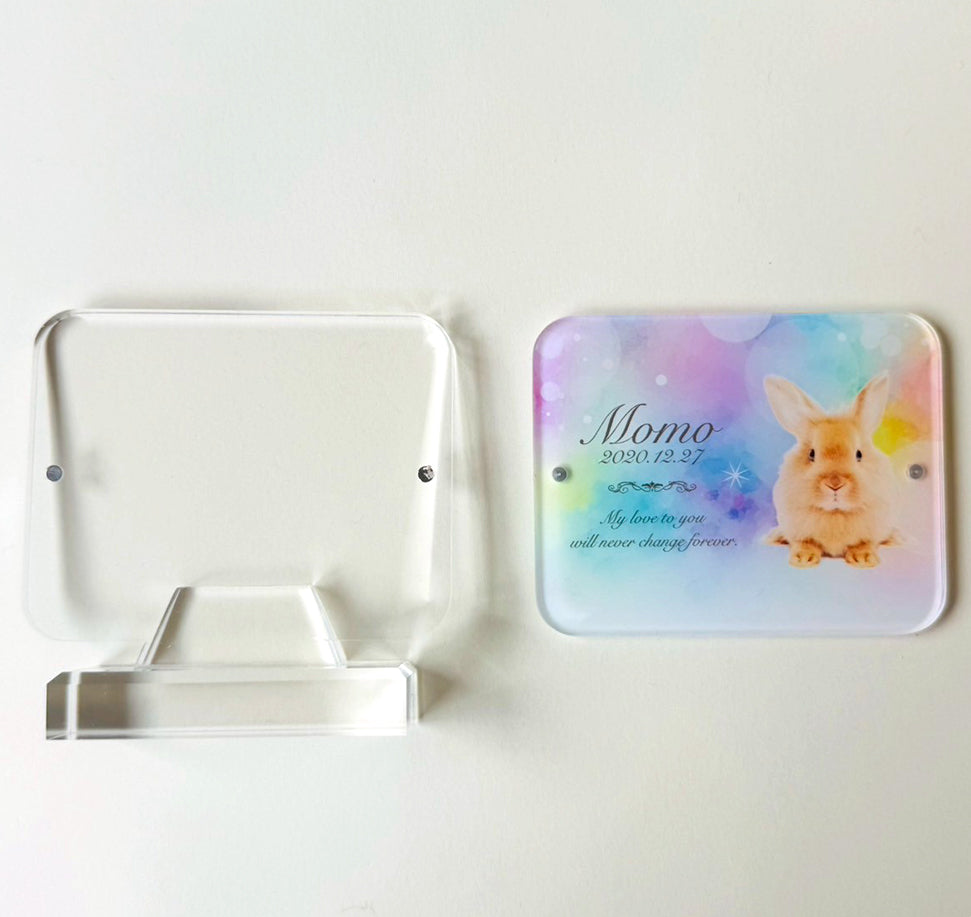 メモリアルアクリル位牌 四角型（デザイン全9種）