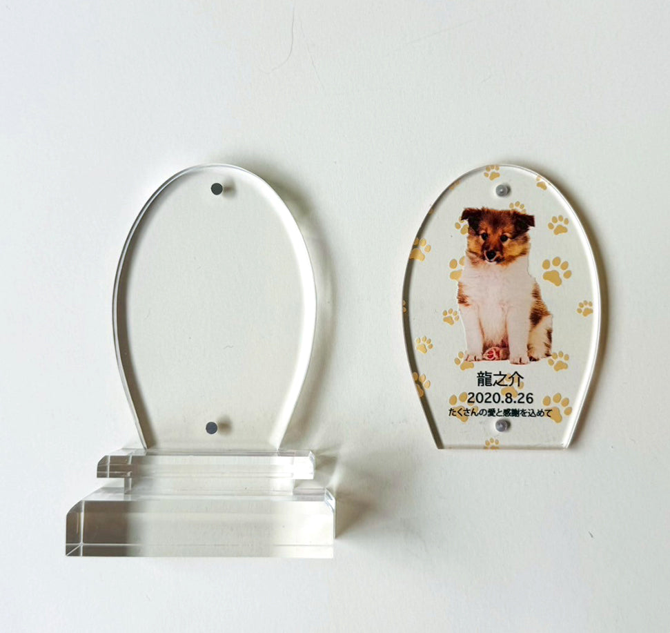 メモリアルアクリル位牌 オーバル型（デザイン全9種）