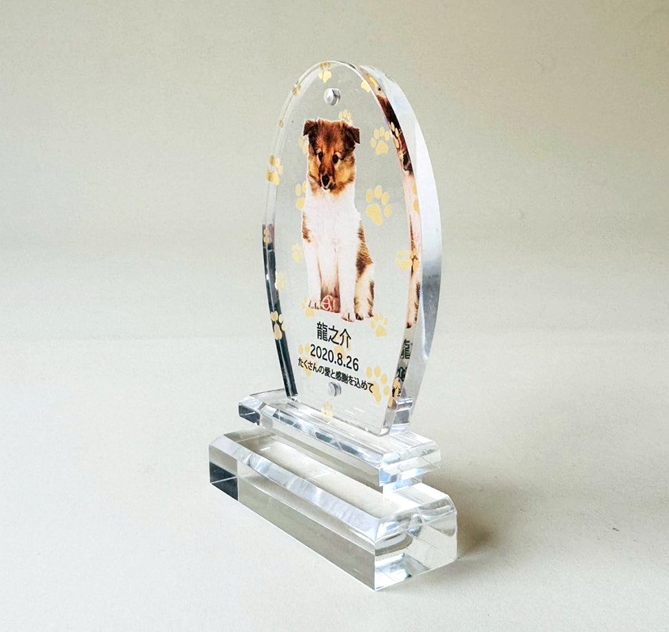 メモリアルアクリル位牌 オーバル型（デザイン全9種）