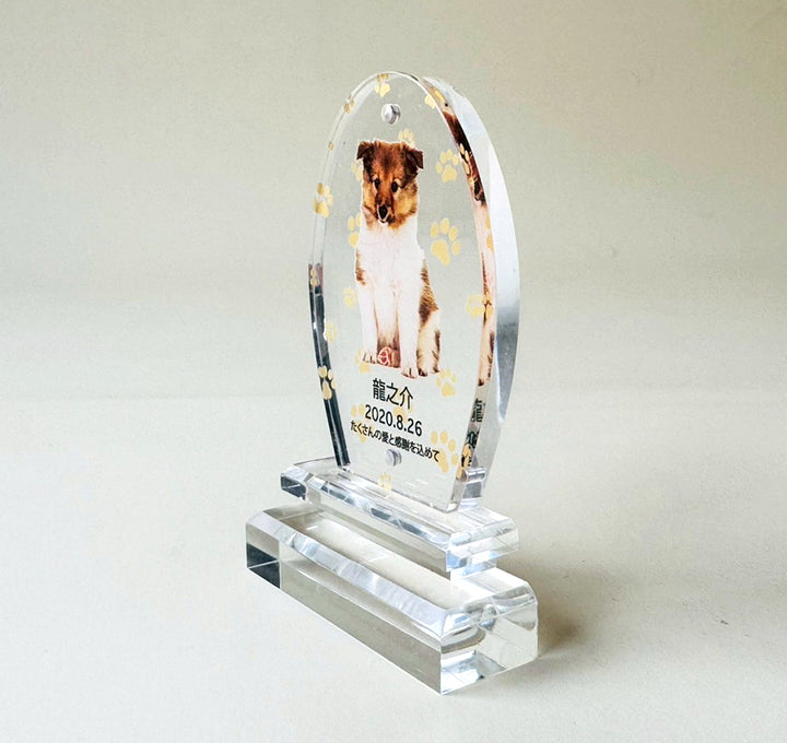 メモリアルアクリル位牌 オーバル型（デザイン全9種）