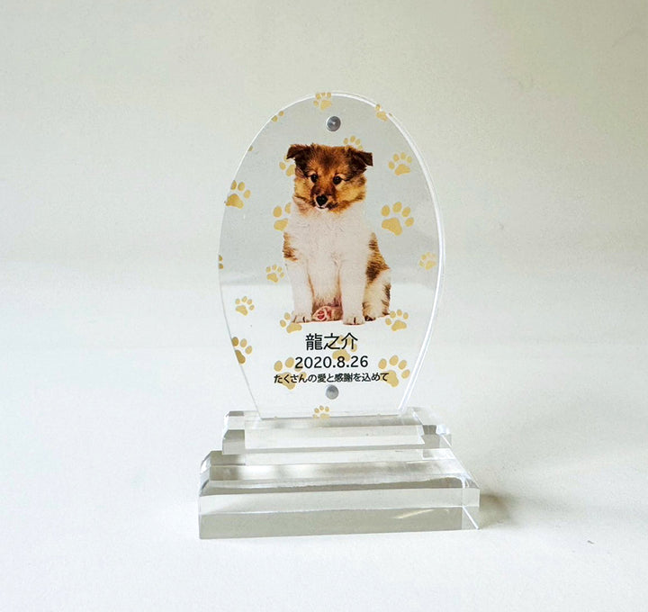メモリアルアクリル位牌 オーバル型（デザイン全9種）